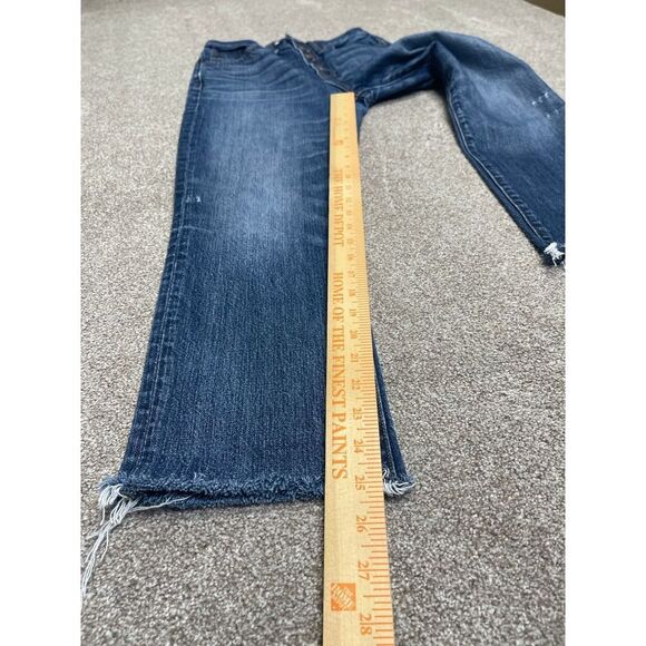 Rivet & Thread womens straight jeans sz 25 high waist Frey edge button fly denim - Picture 5 of 12